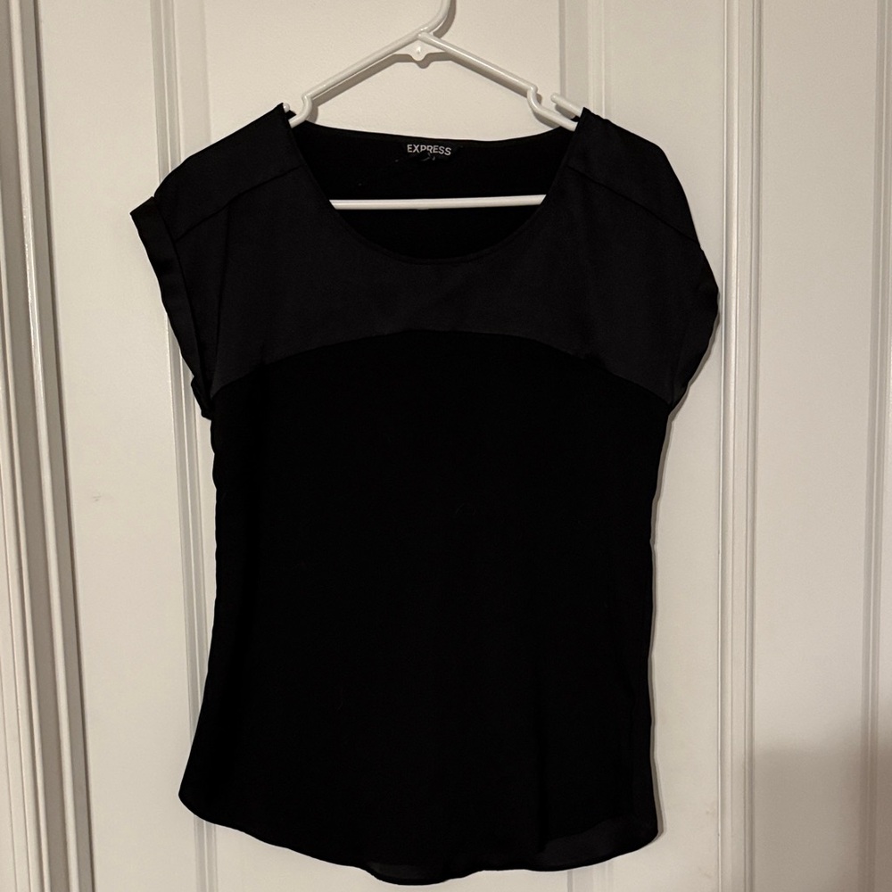 Express Women's Elegant Black Blouse